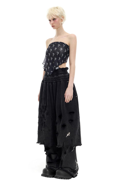 Moon Distressed Shorts