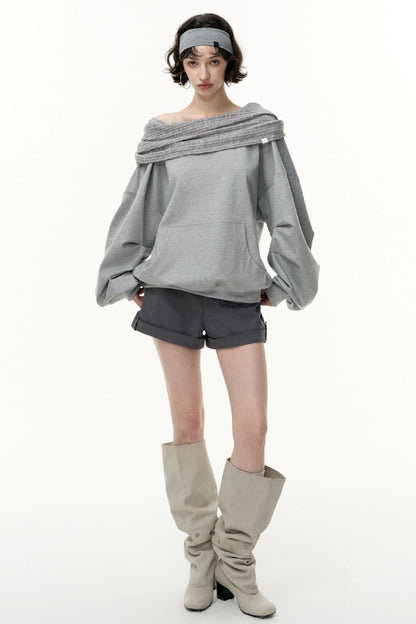 Loose Hooded Sweatshirt