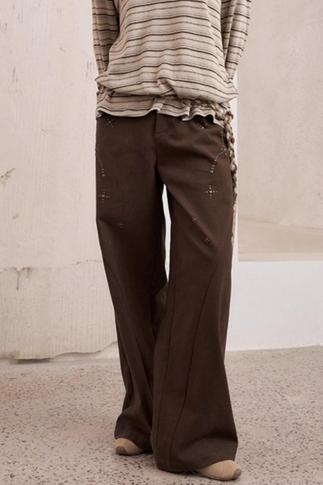 Diamond Straight Loose Wide Pants