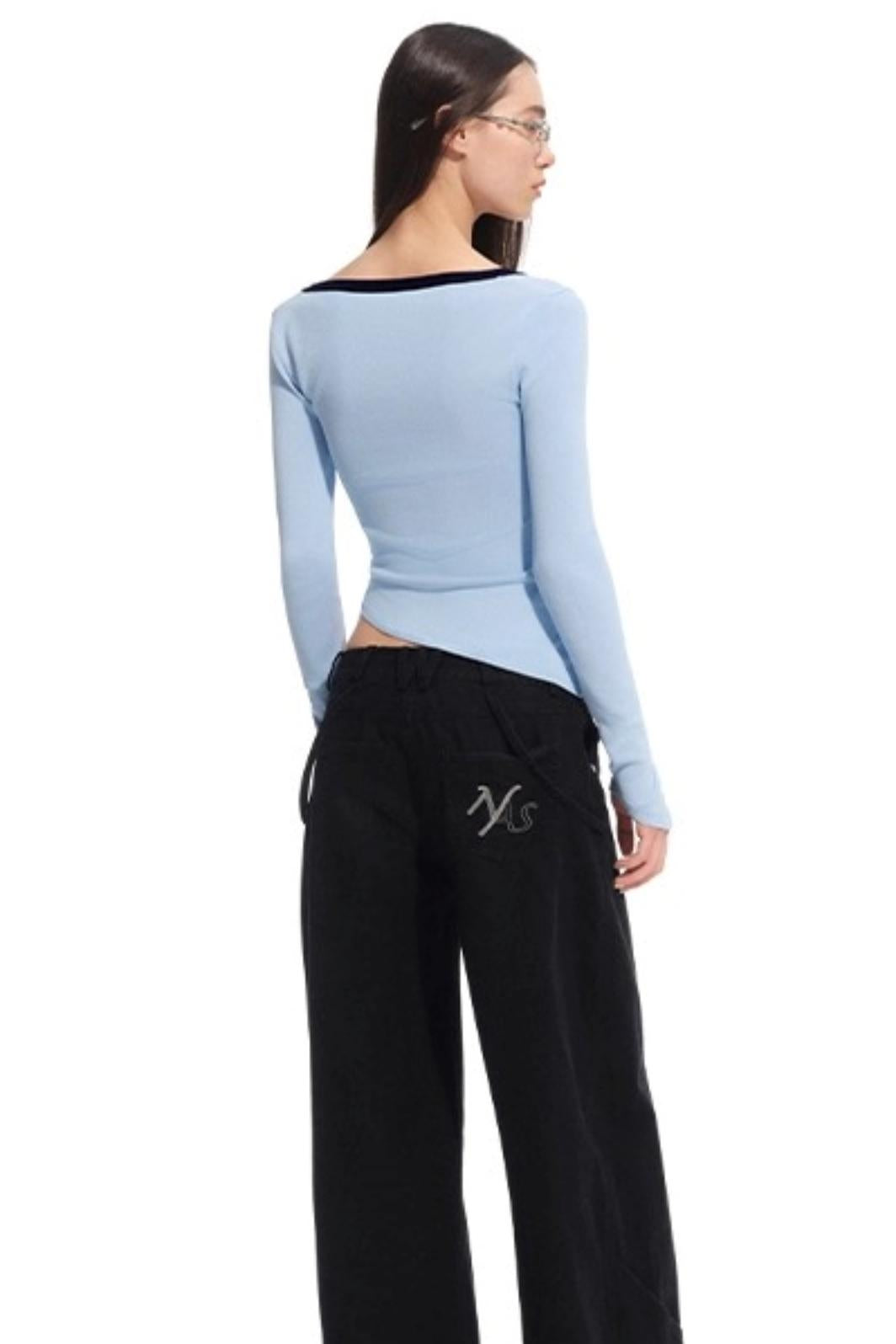 Right Knit Long-sleeved Top