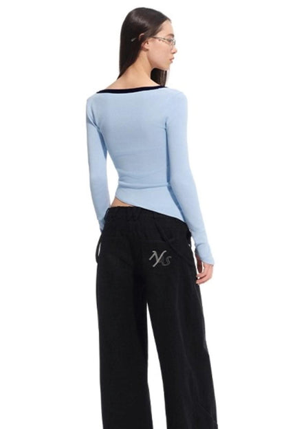 Right Knit Long-sleeved Top