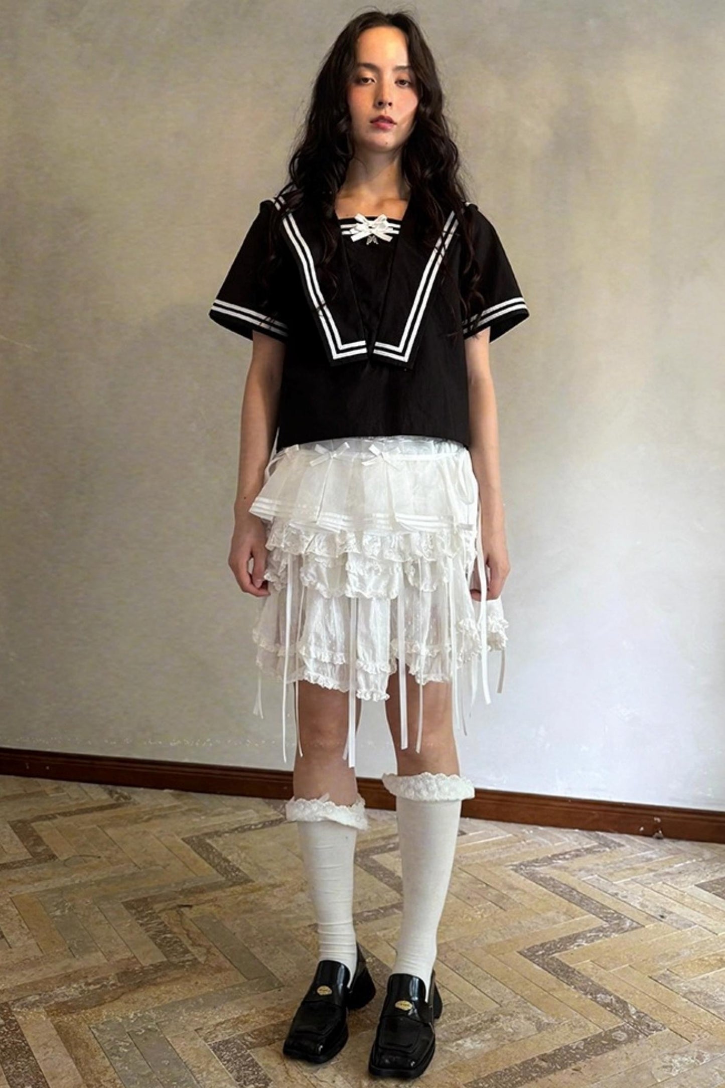 Pleated Tulle Skirt