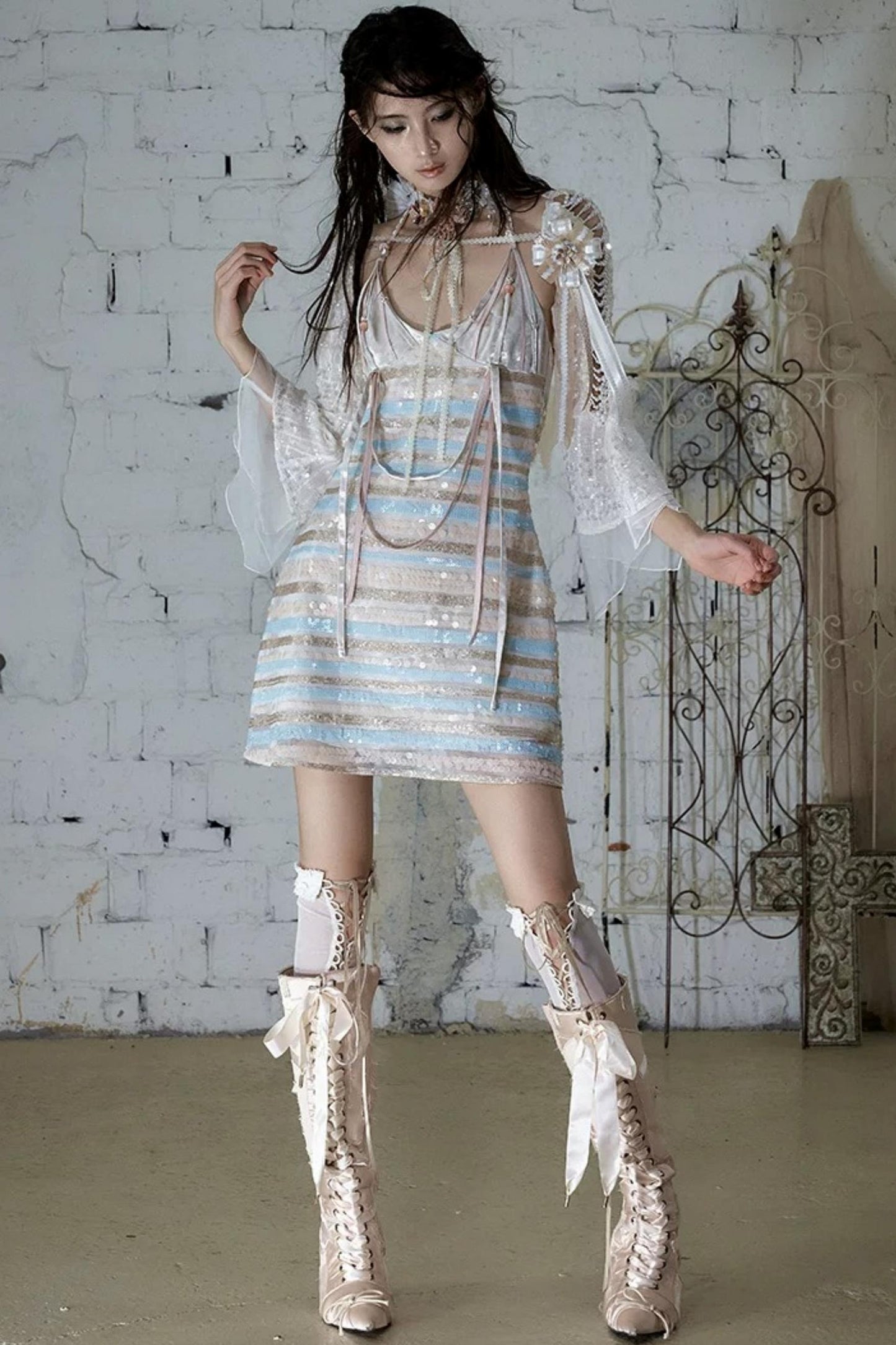 Baroque Pearl Chiffon Cover-Up