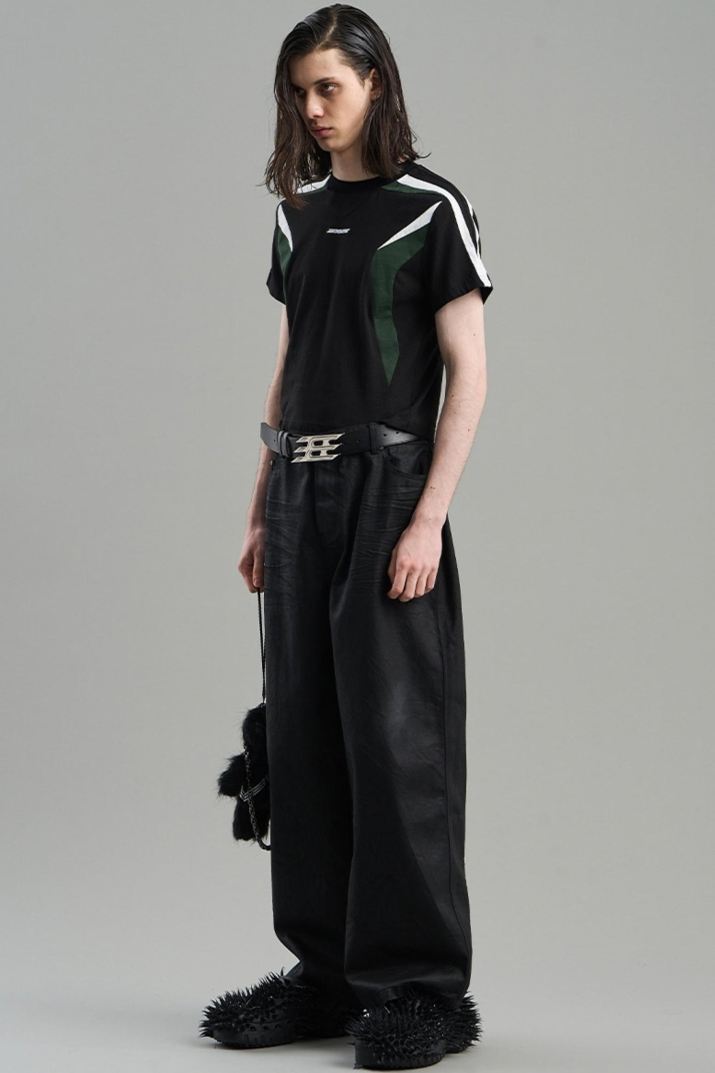 Embroidered Colorblock Tee