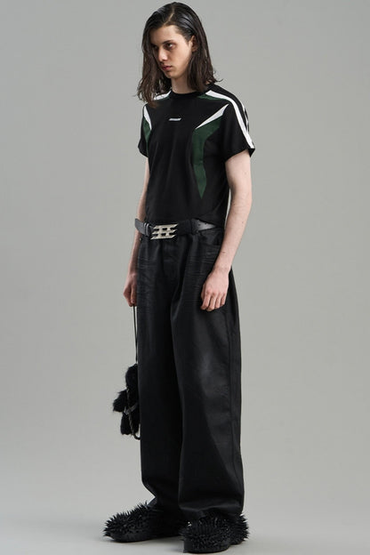 Embroidered Colorblock Tee