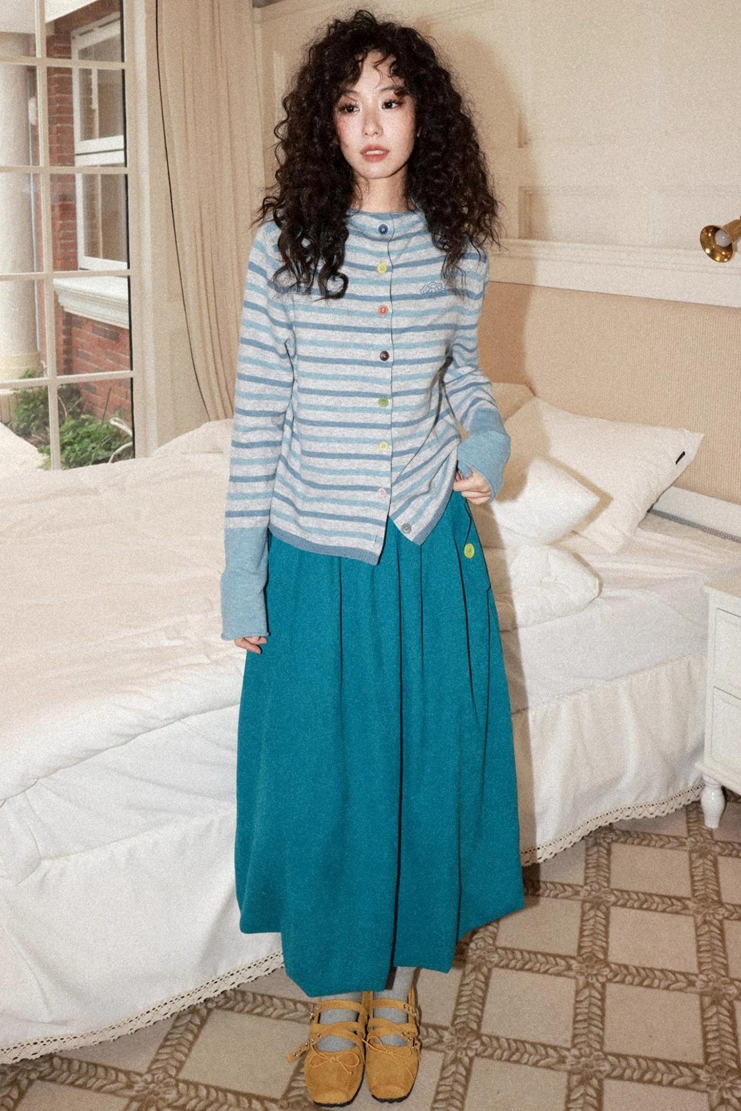 Candy Paper Wool Cardigan Set-Up