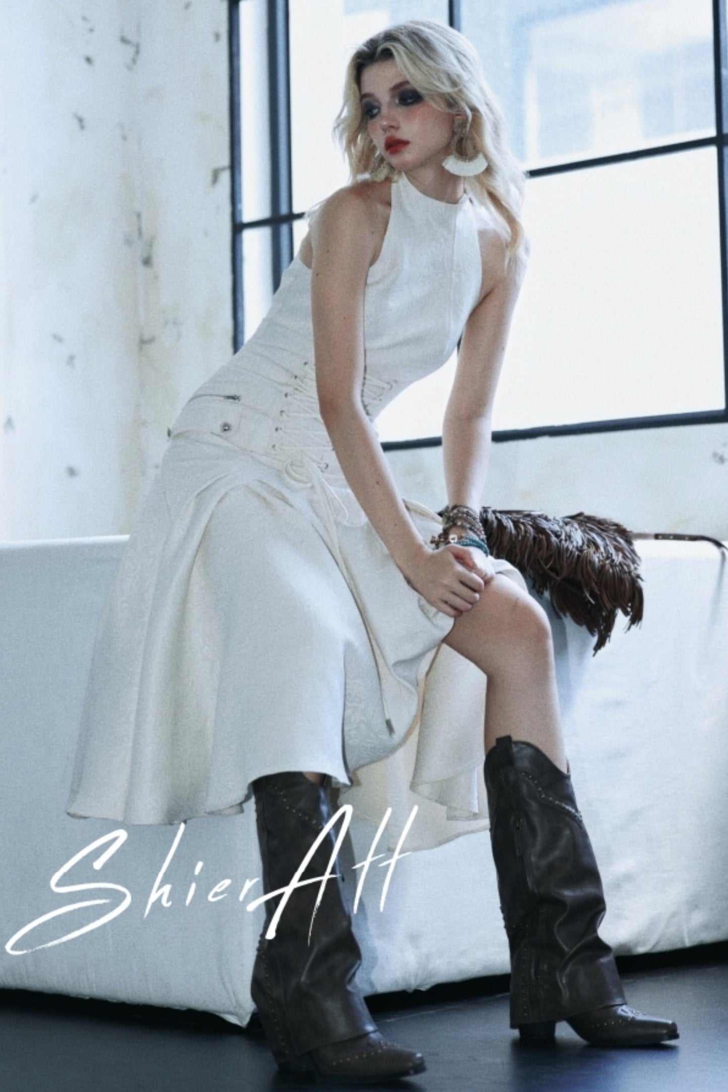 Stand-Up Collar Dress