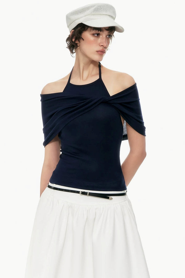 Halter Neck Cape Top Set