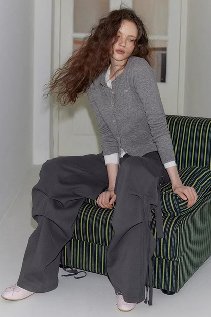 Uena Grauer Strickcardigan