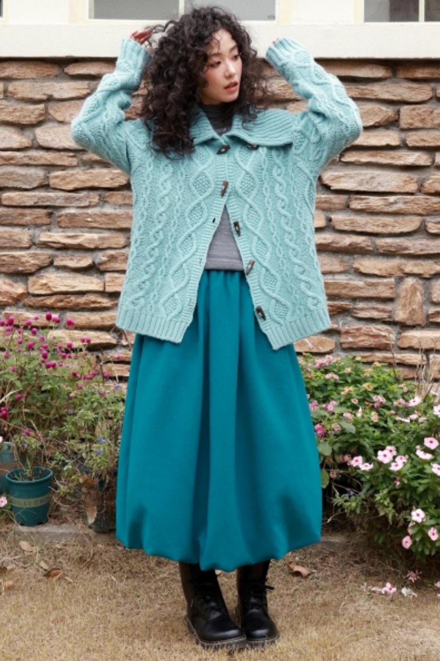 Velvet Knit Midi Skirt