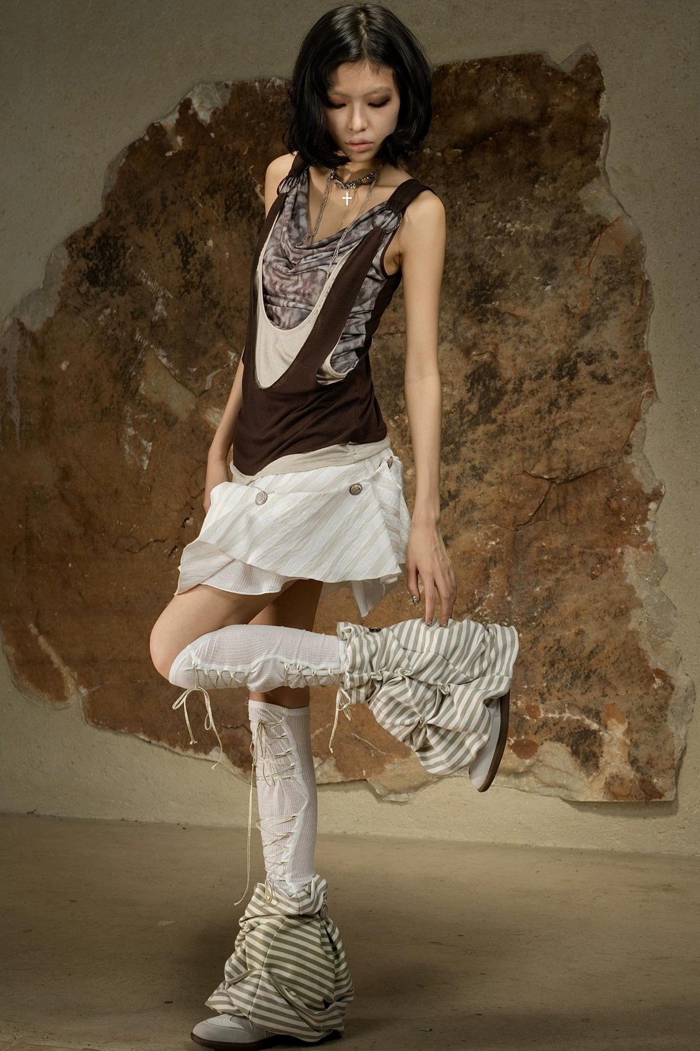 Asymmetrical Retro Sleeveless Vest