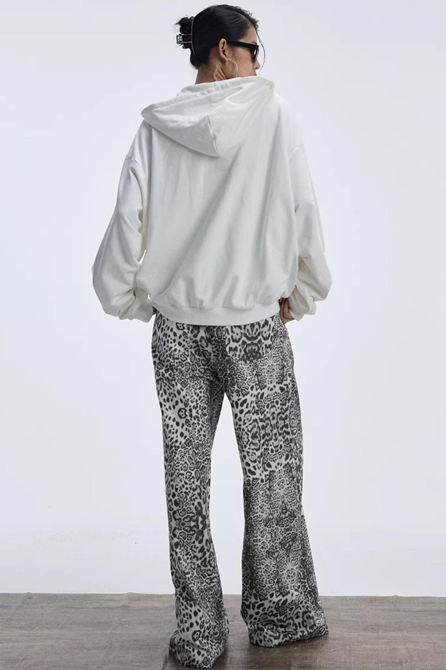 White Embroidered Hooded Jacket