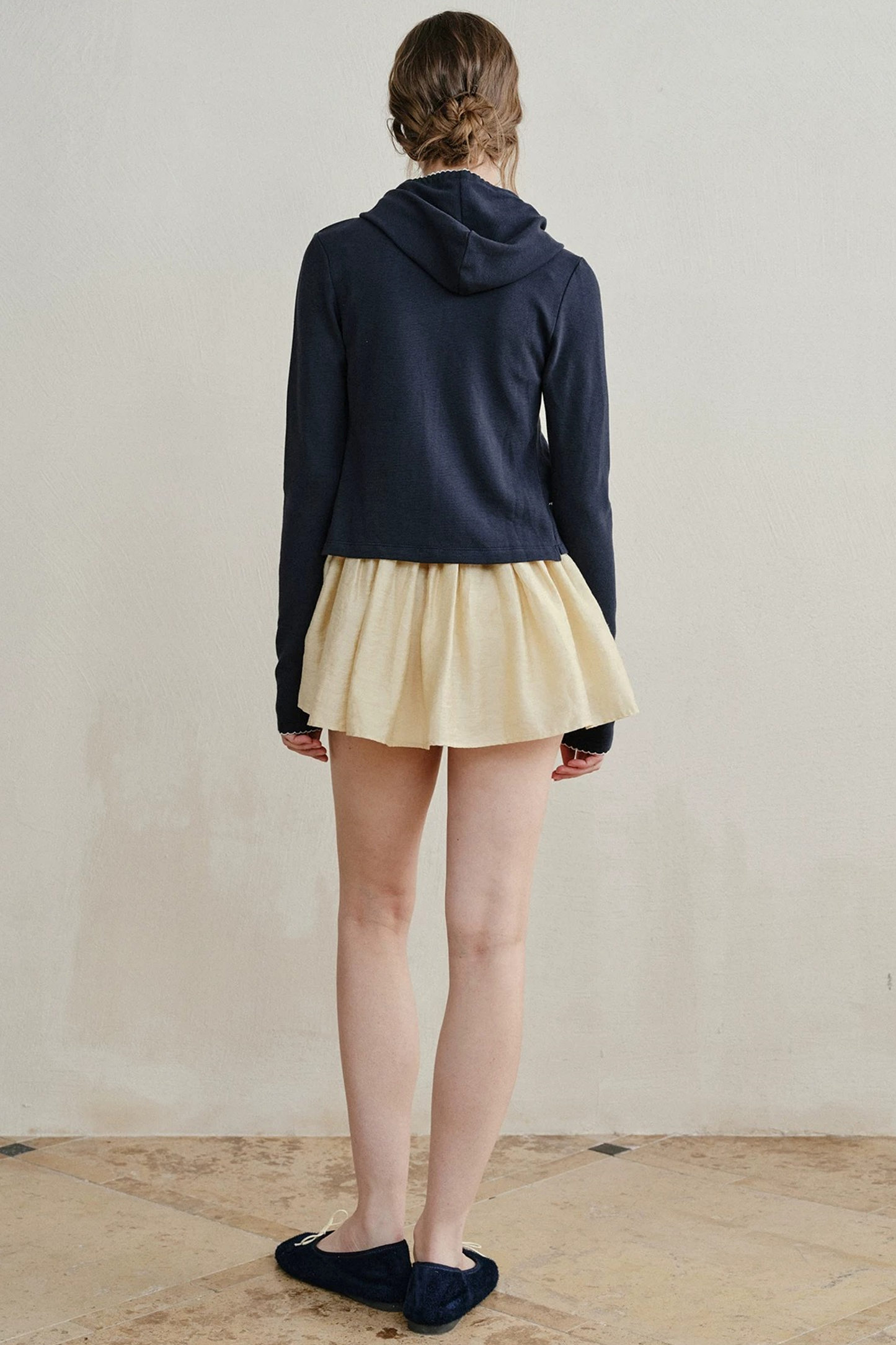 Lightweight Waffle Knit Hooded Jacket
