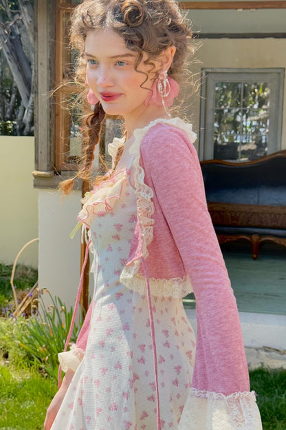 SeLace Rose Cardigan Dress Set-Up