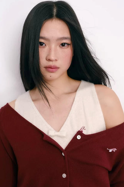 Korean Lace Bowknot Top
