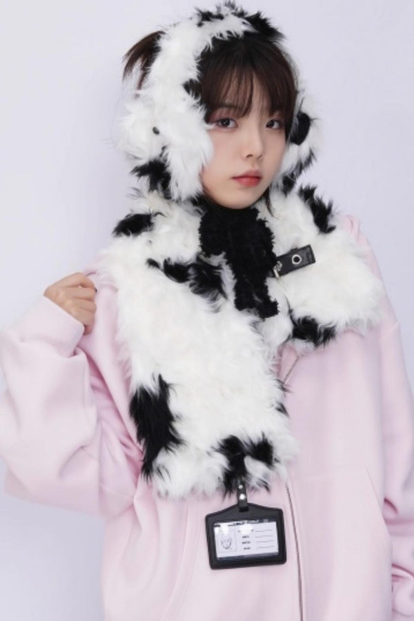 Rebirth Plush Patchwork Scarf