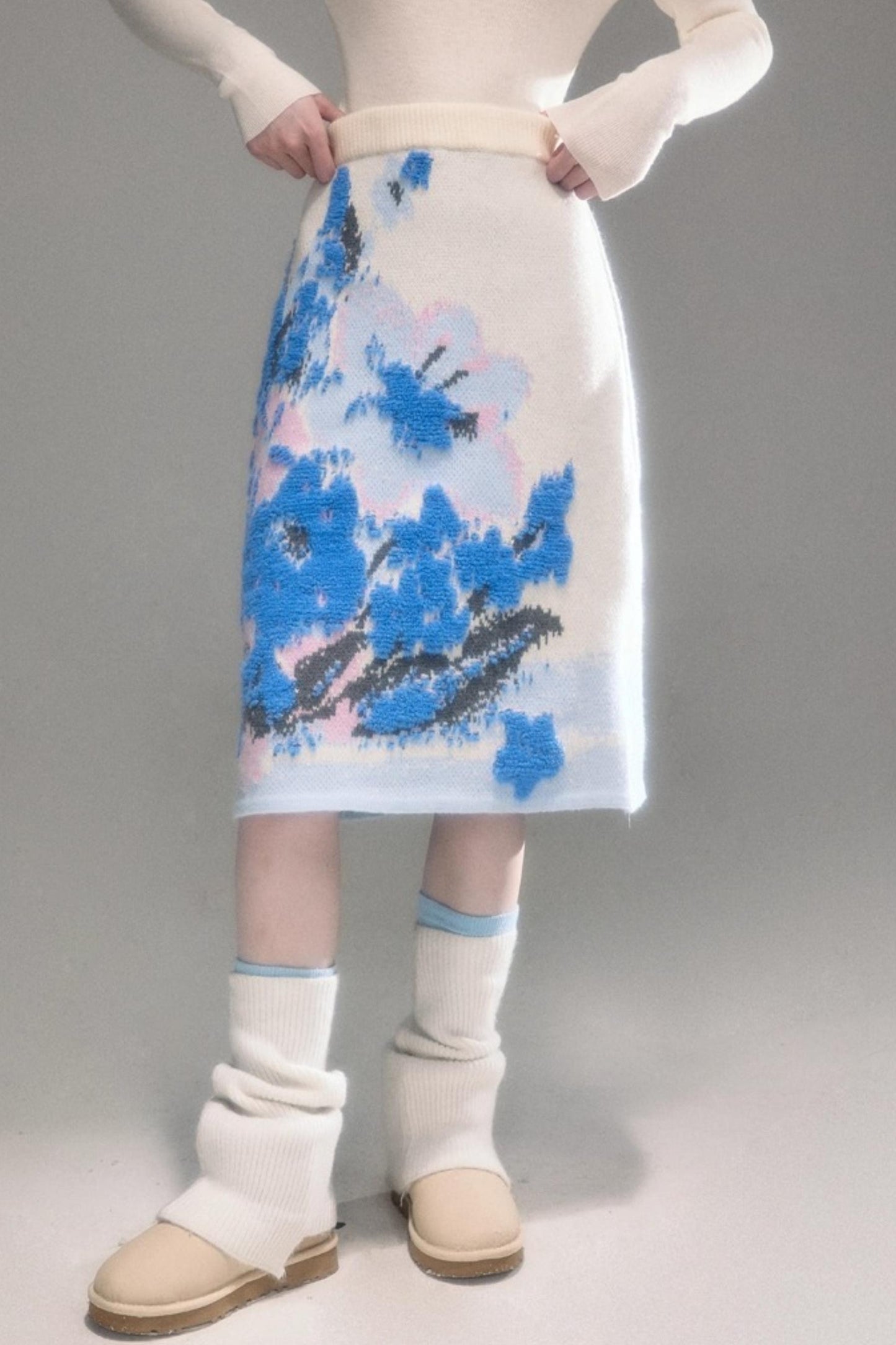 Oil Painting Jacquard Wool Sweater Set-Up