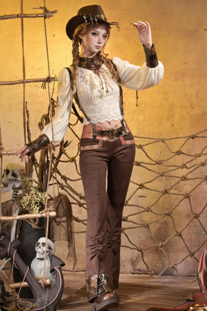 Steampunk Knitted Lace Top