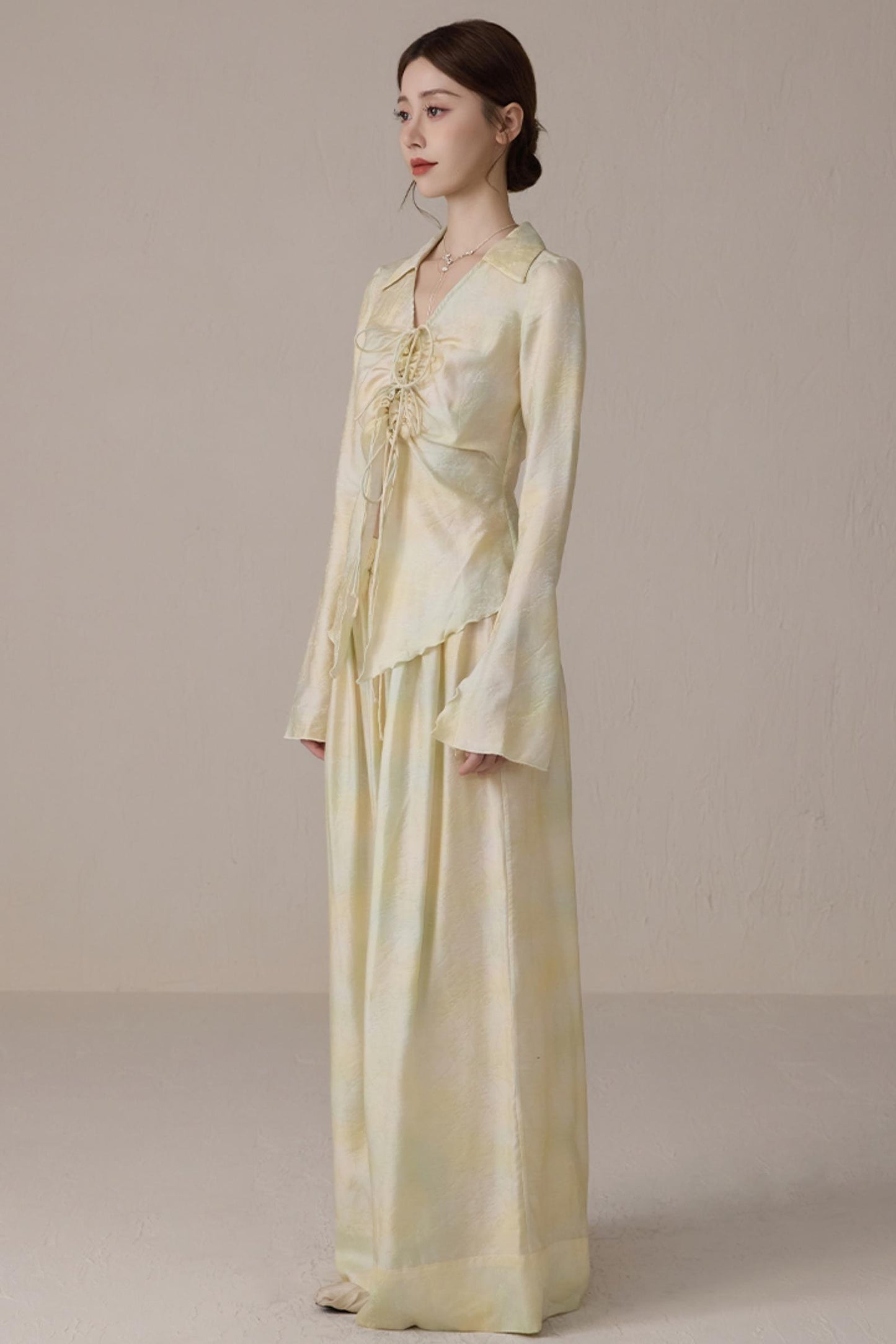 Romantic Silk Tie Cardigan