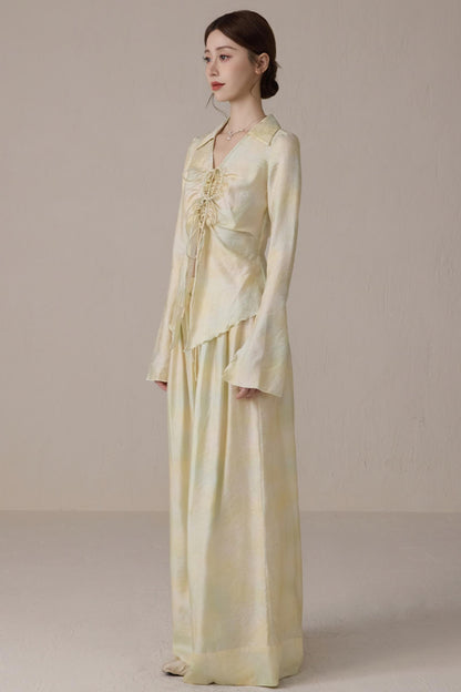 Romantic Silk Tie Cardigan