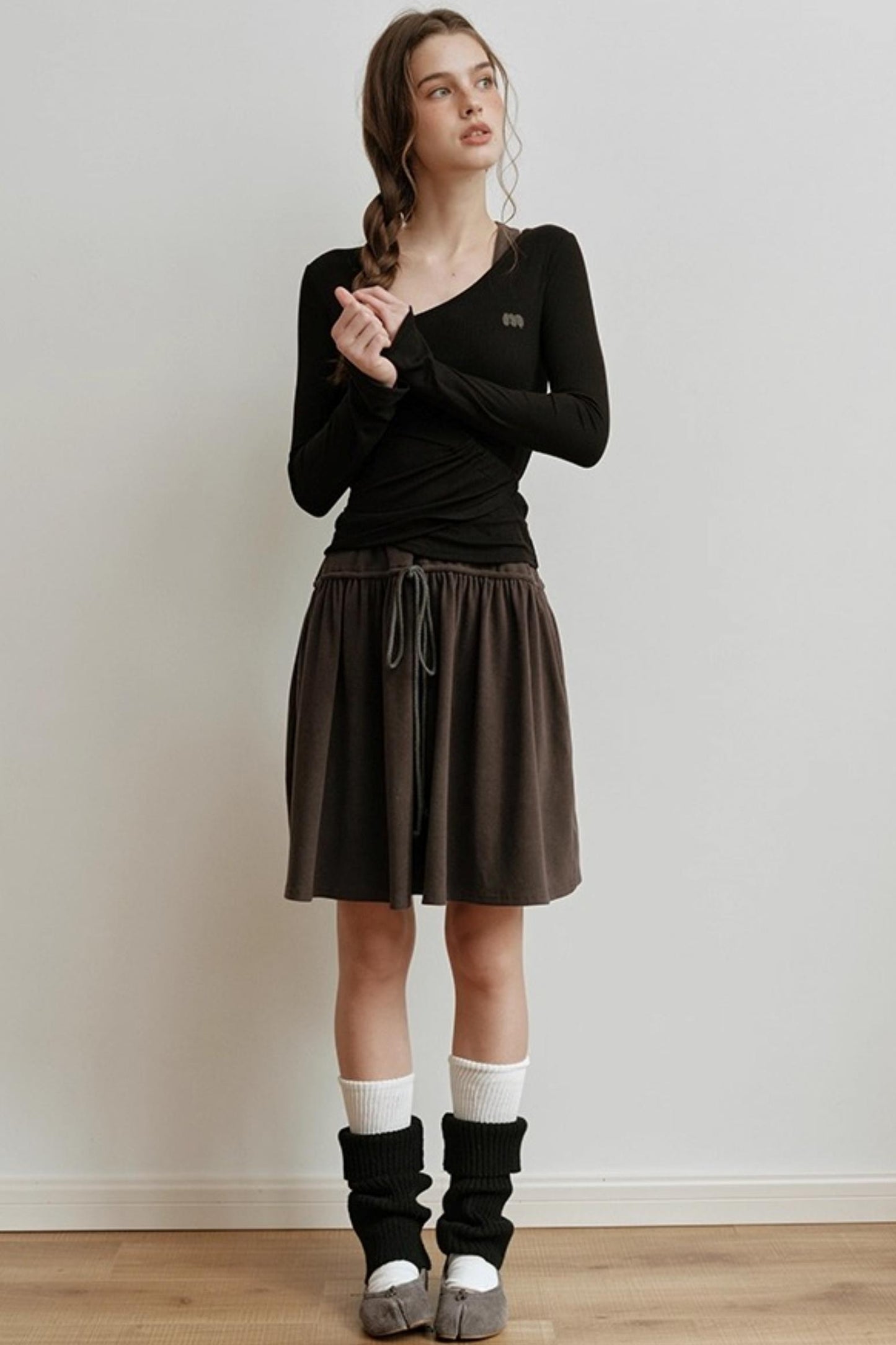 Embroidered Long-Sleeved Knitwear Top