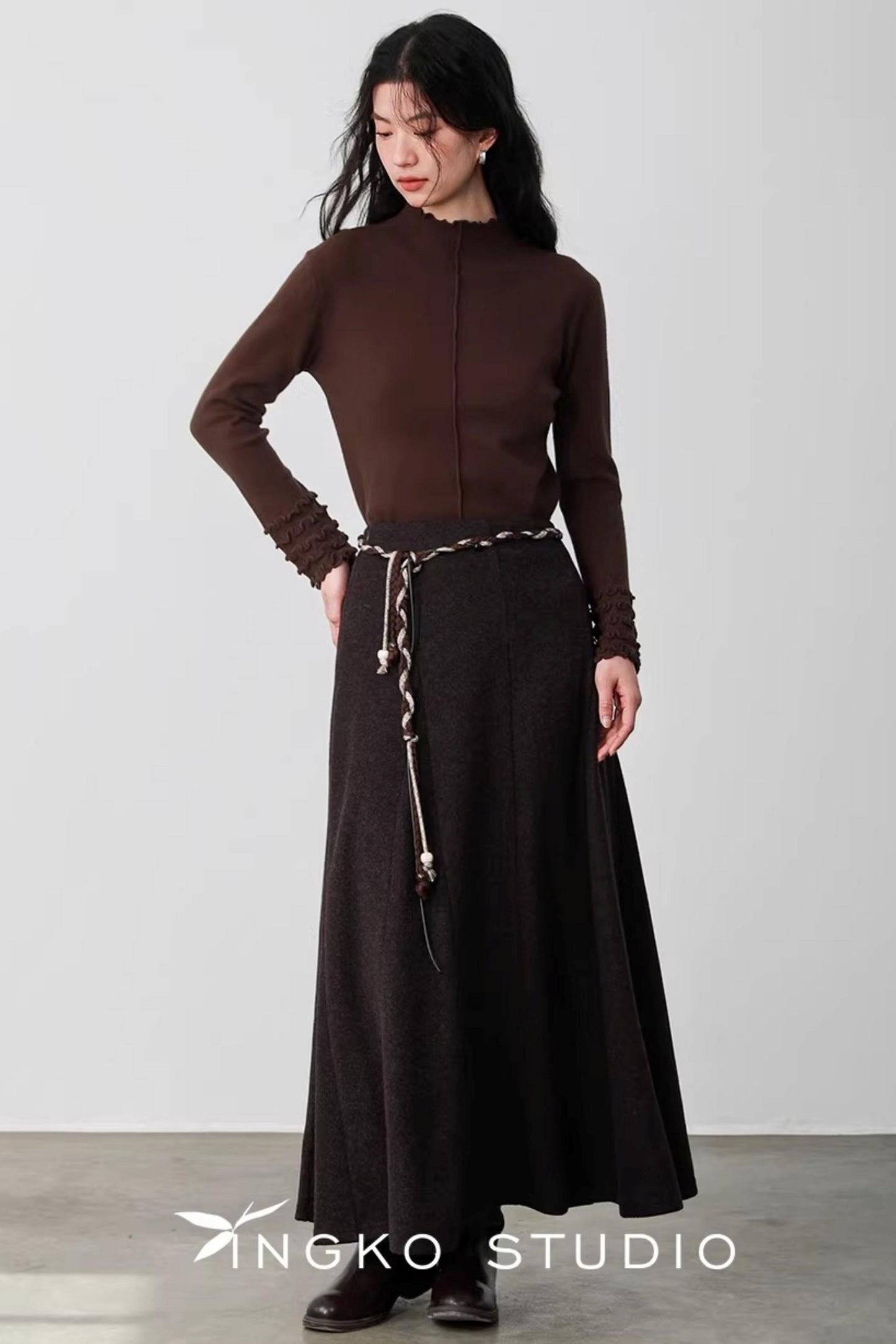 Karamell Latte Wellenpullover