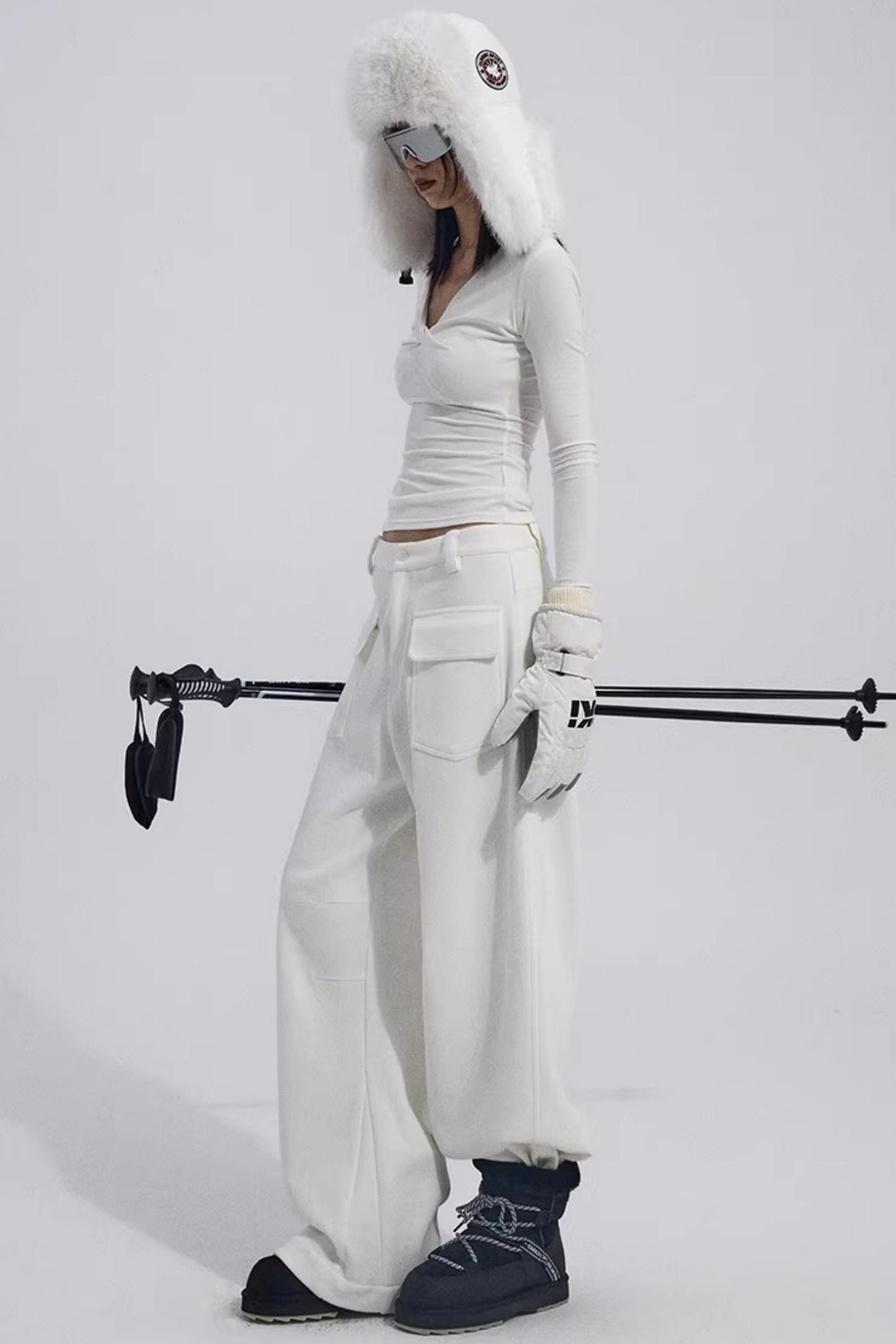 Chest Twist Pleated Winter Top