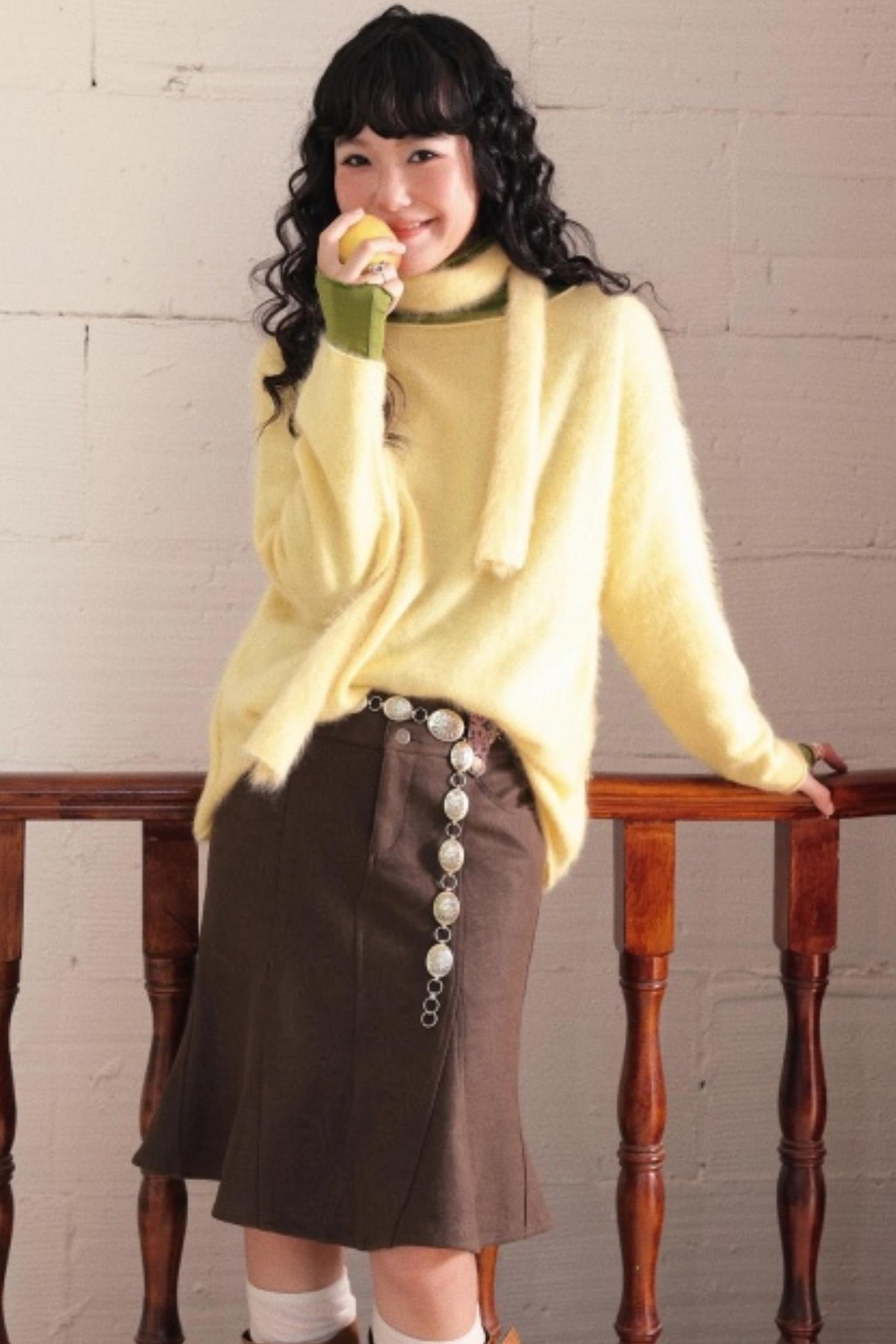 Suede Fishtail Skirt