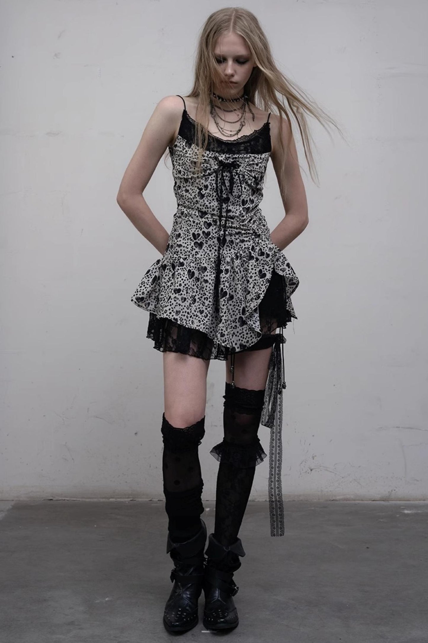 Heart Lace Camisole Dress