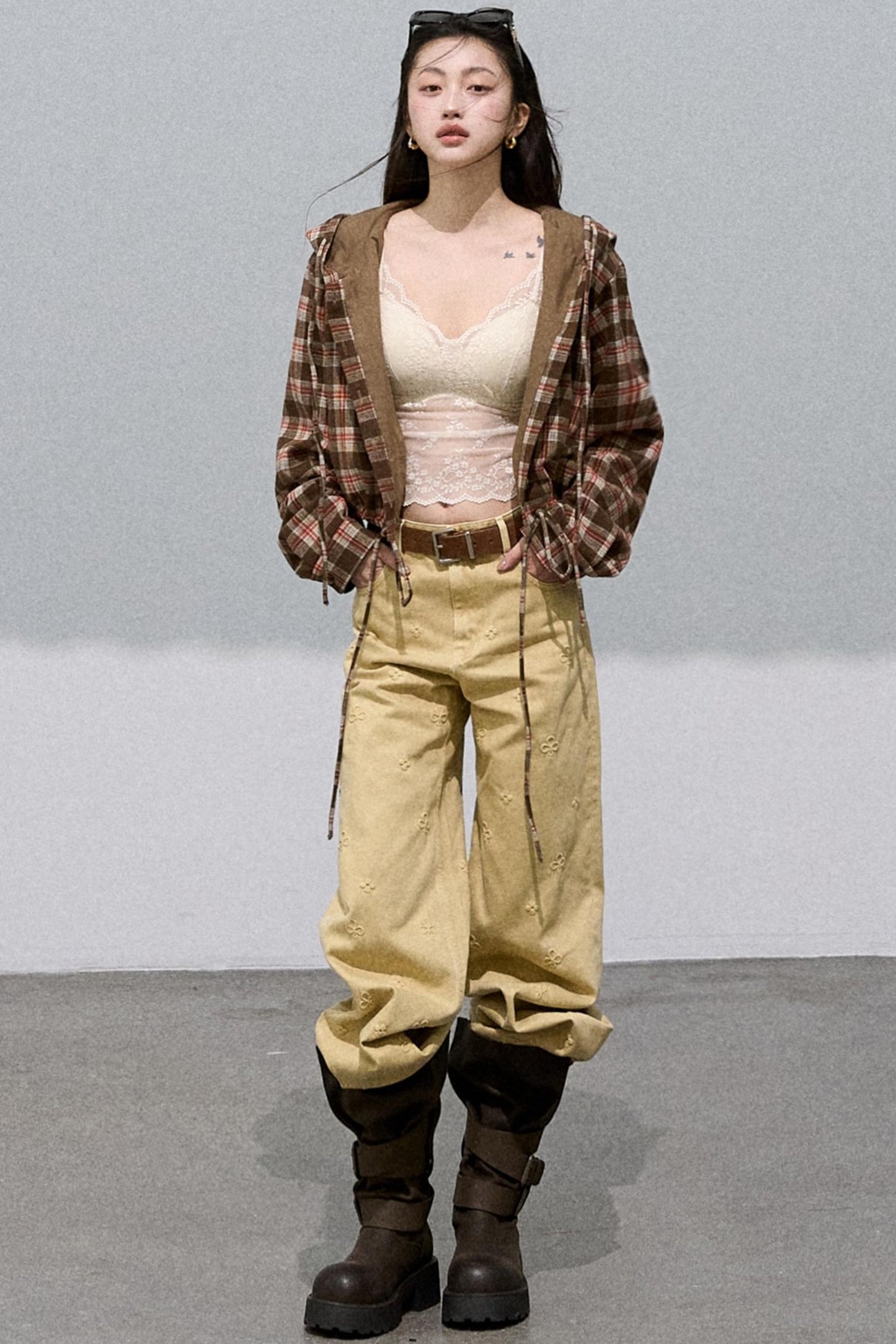 Texture Check Wool Jacket