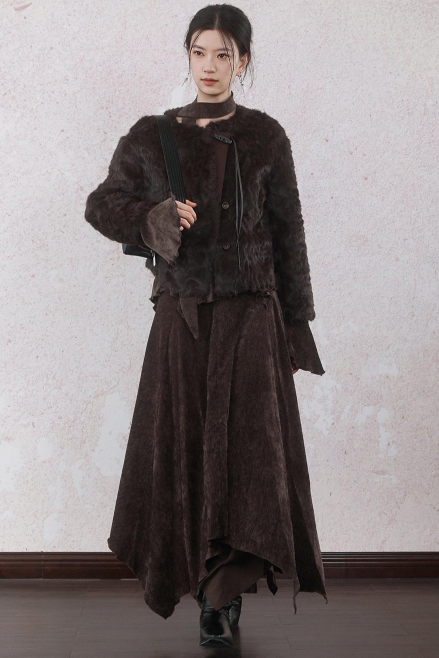 Winter Velvet Top Skirt Set-Up