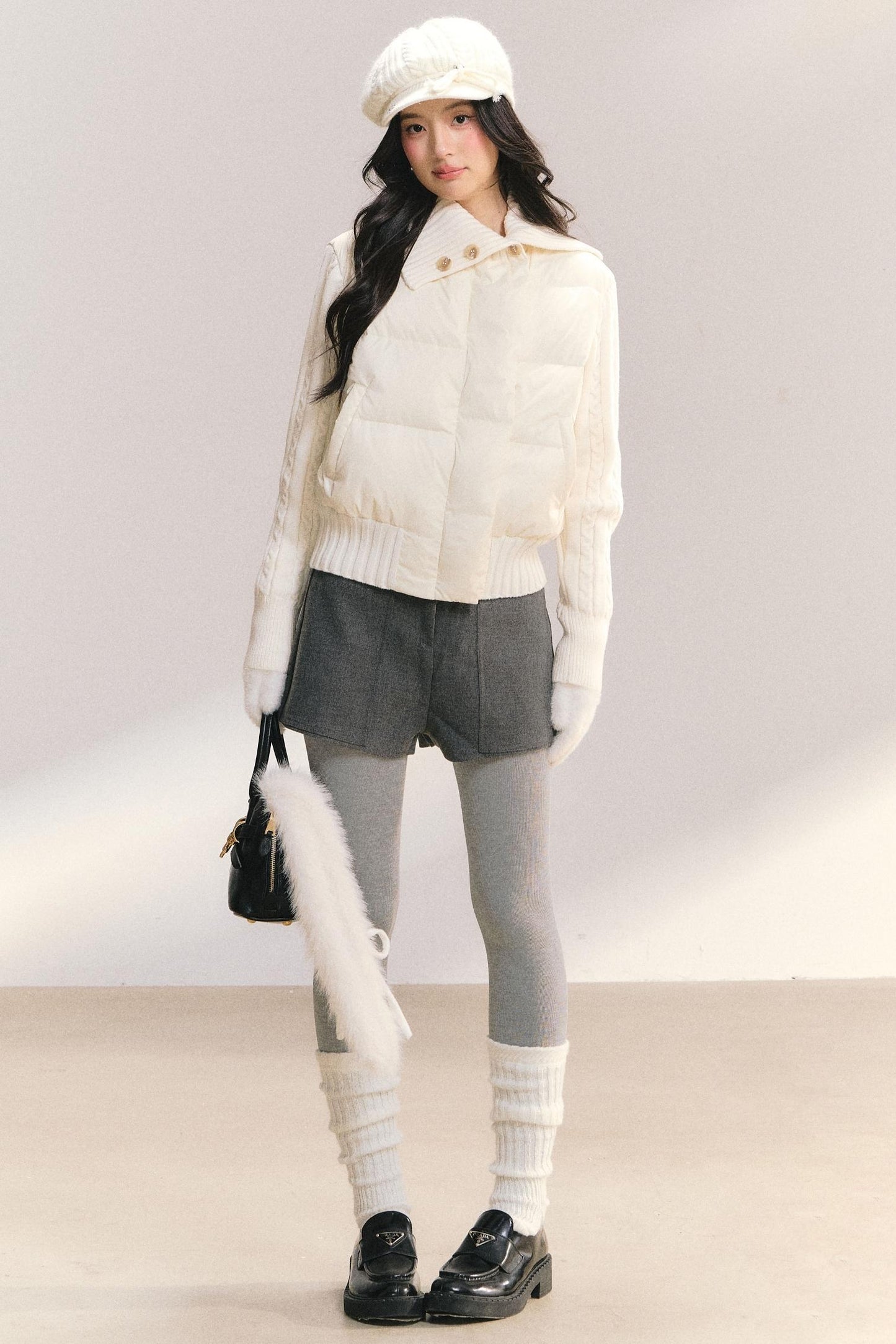 Slim Fit Twist Sleeve Coat