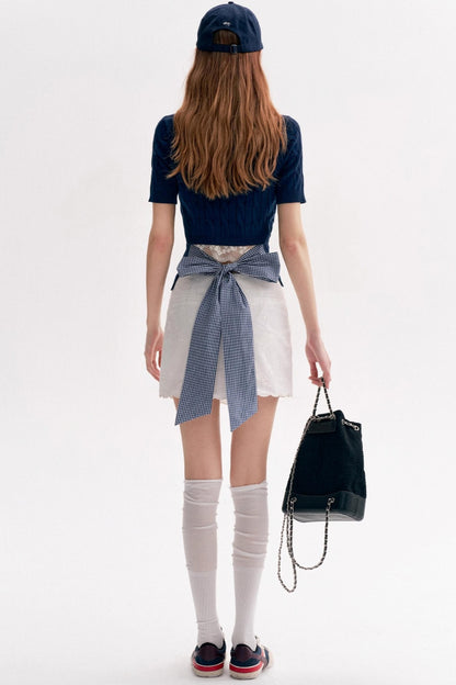 Tenniscore Cable Knit Short Sleeves