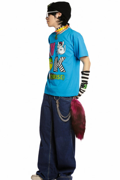 Emo Printed Punk Style T-Shirt