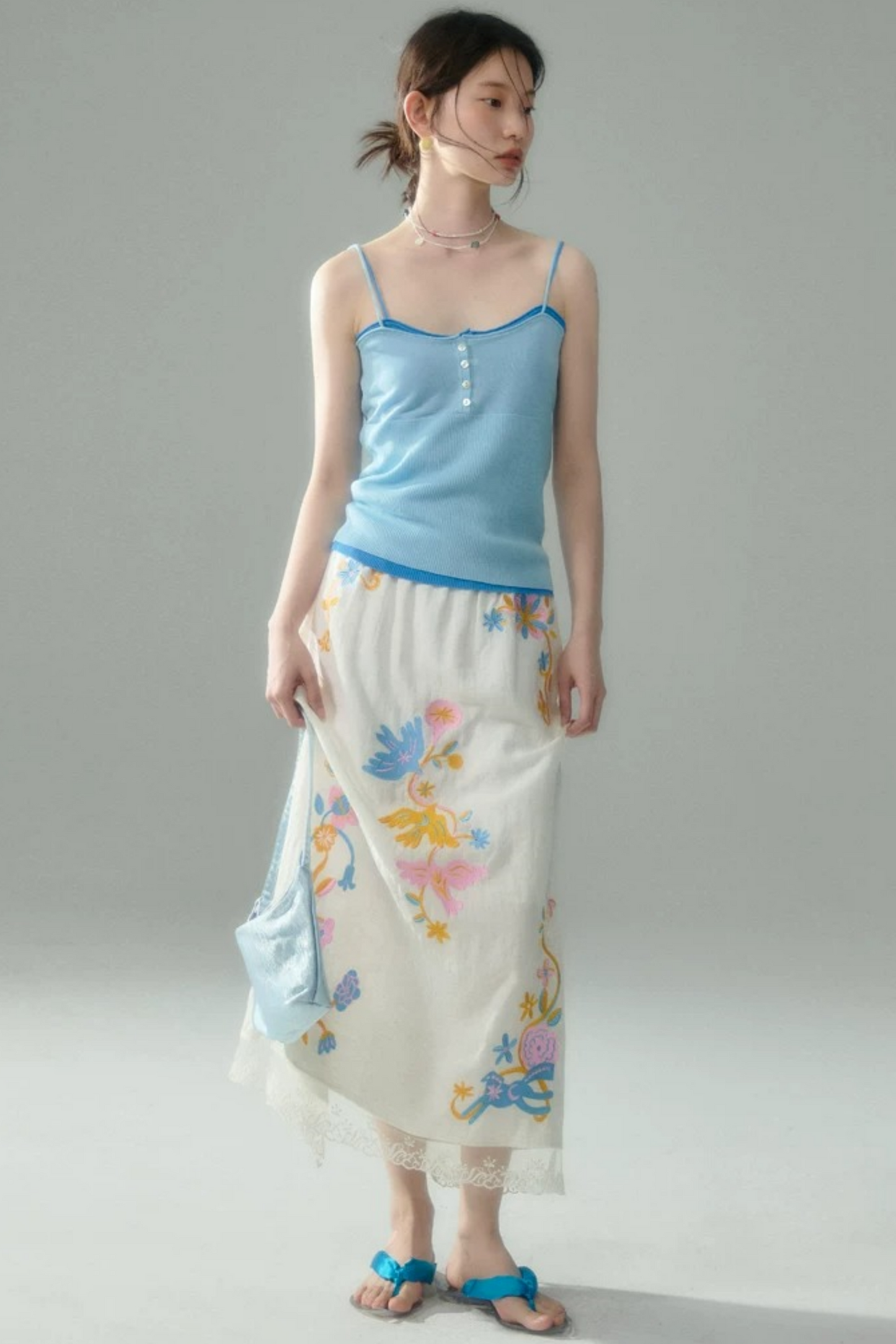 Pony Embroidery Cotton Linen Set-Up