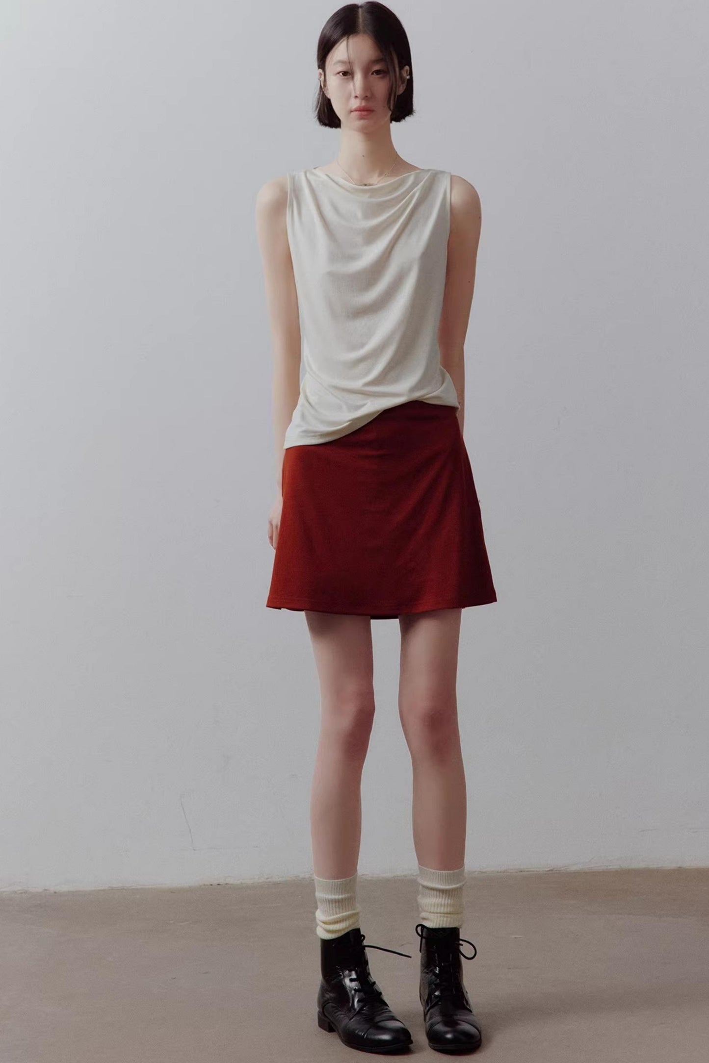 Draped Off-Shoulder Slimming Top