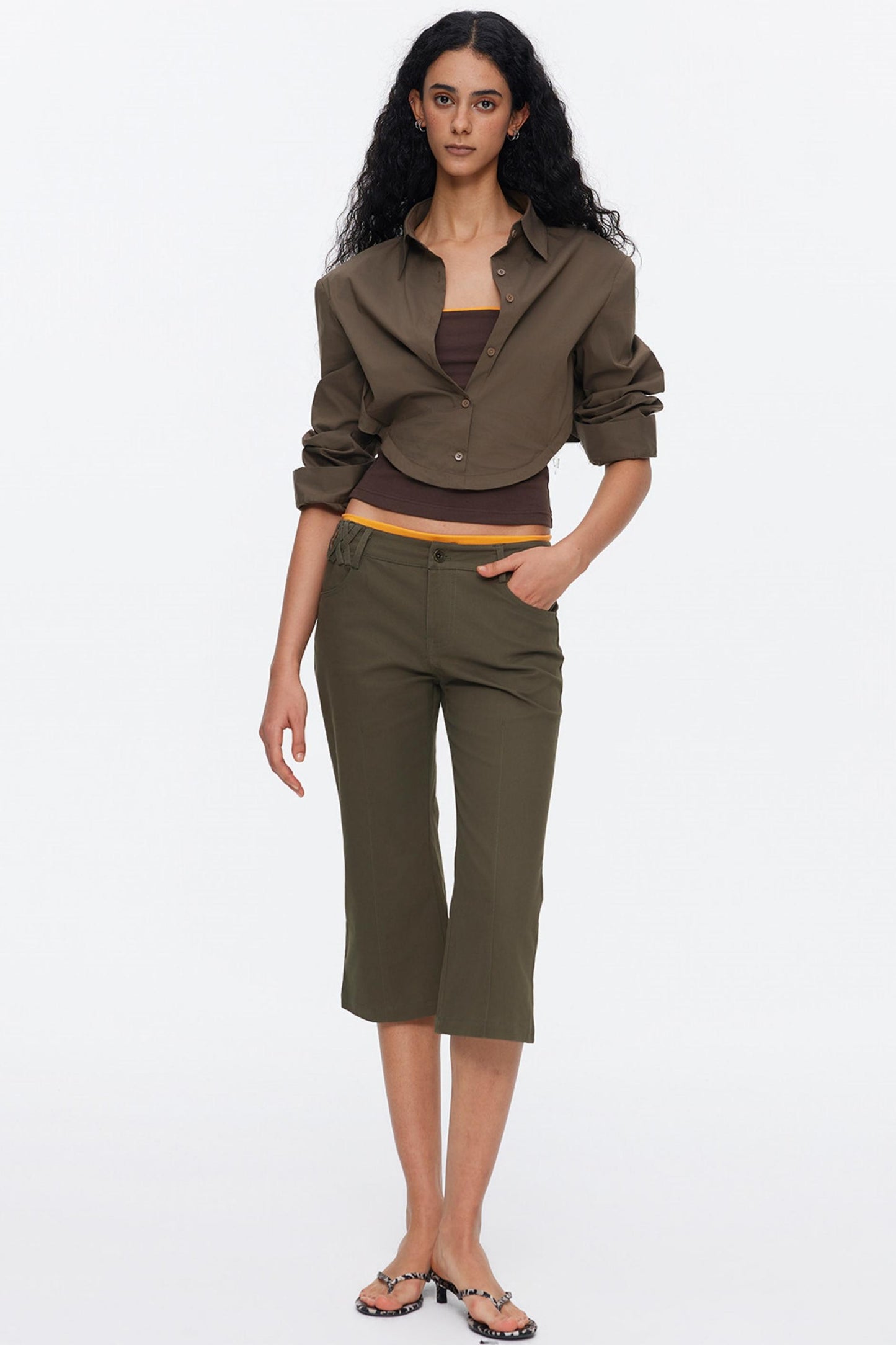 Contrasting Color Oversized Shirt