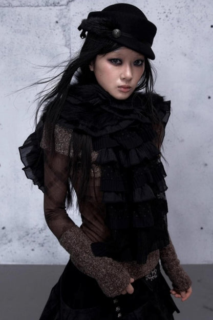 Romantic Lace Layered Scarf