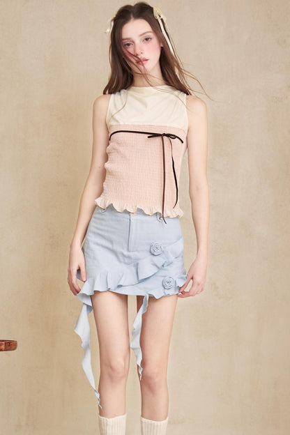 Stylish Apricot Ballet Top Set