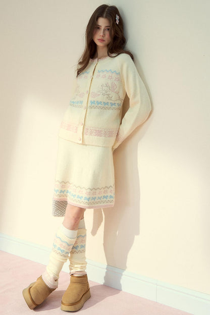 Sunset Fair Knitted Top & Skirt Set-Up