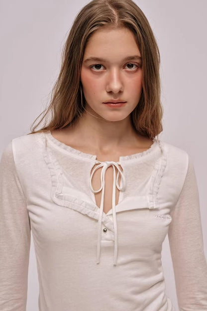 Layered Wave Lace Top