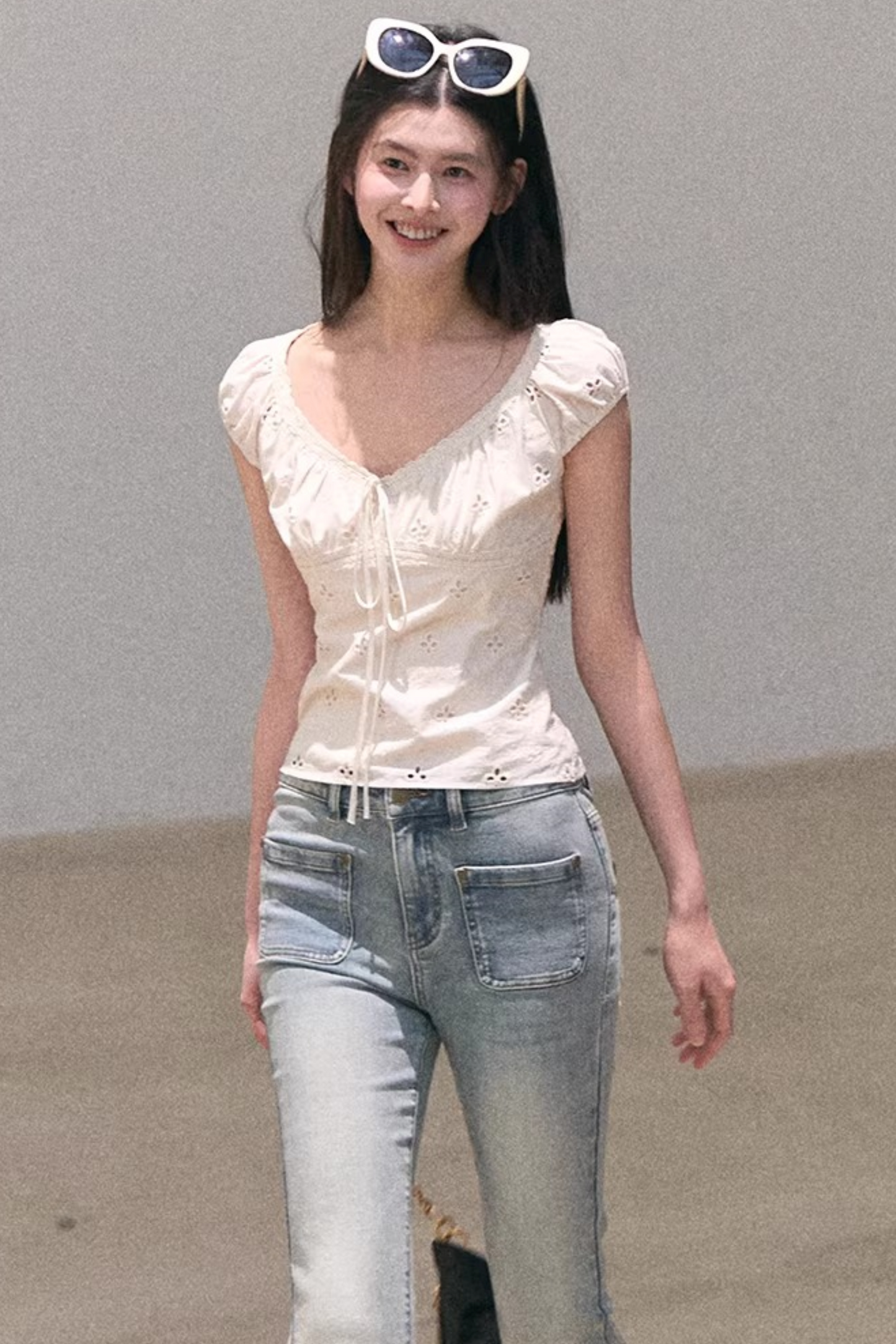 Embroidered Cotton Lace Top