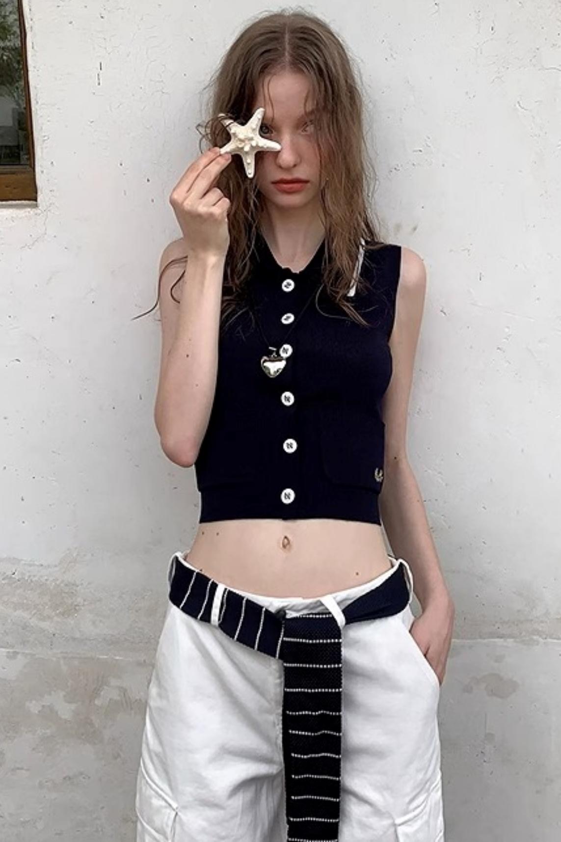 Color-Blocked Knit Tank Top