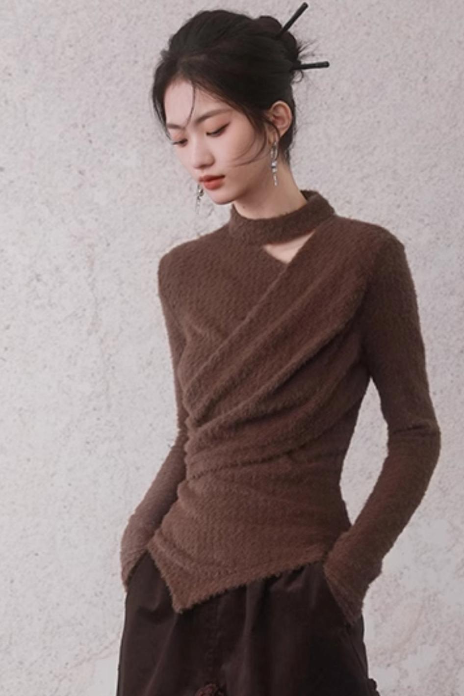 Maillard Halterneck Knit Sweater