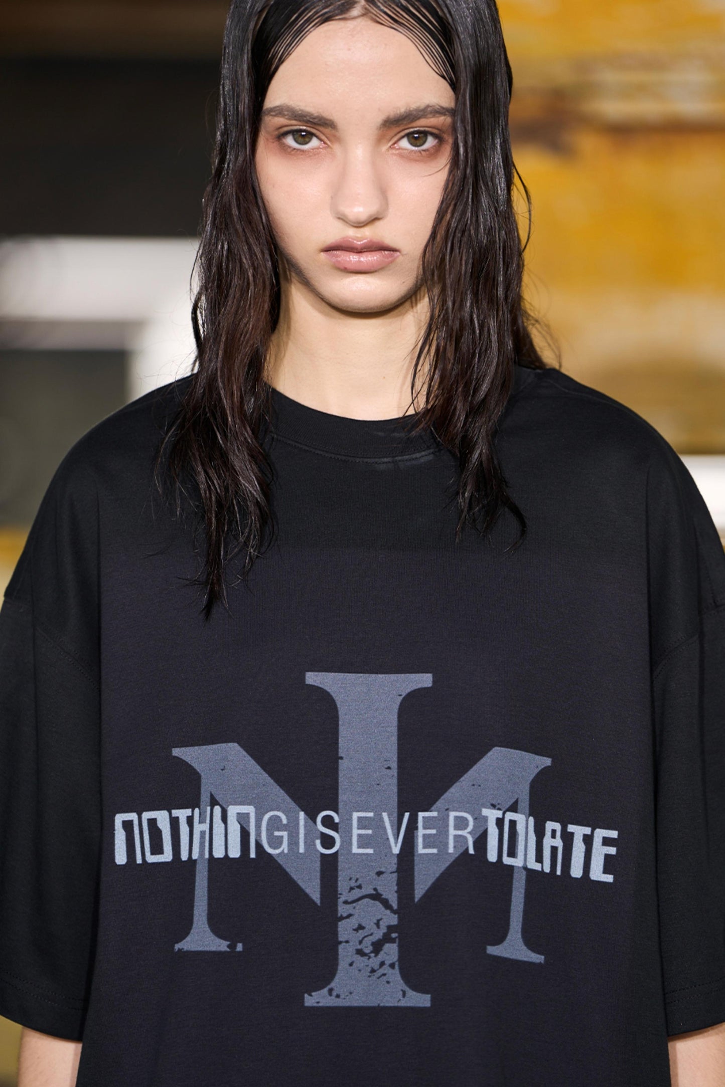 Short Sleeve Buckle Layered T-Shirt