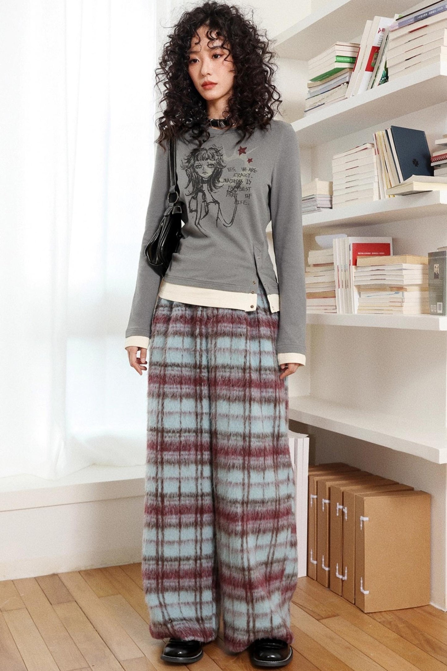 Velvet Woolen Retro Pants