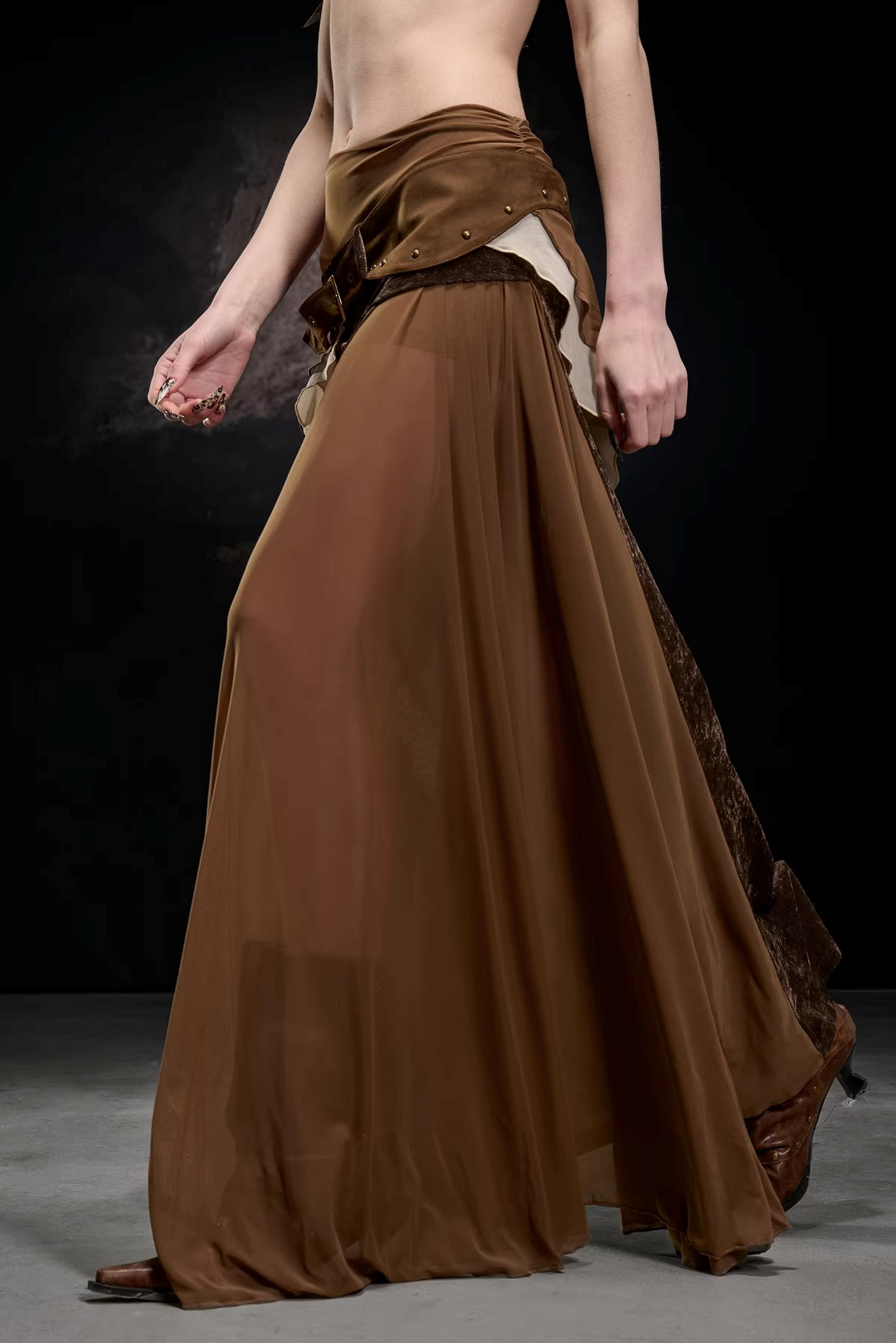 Chiffon Spliced Waist Cincher