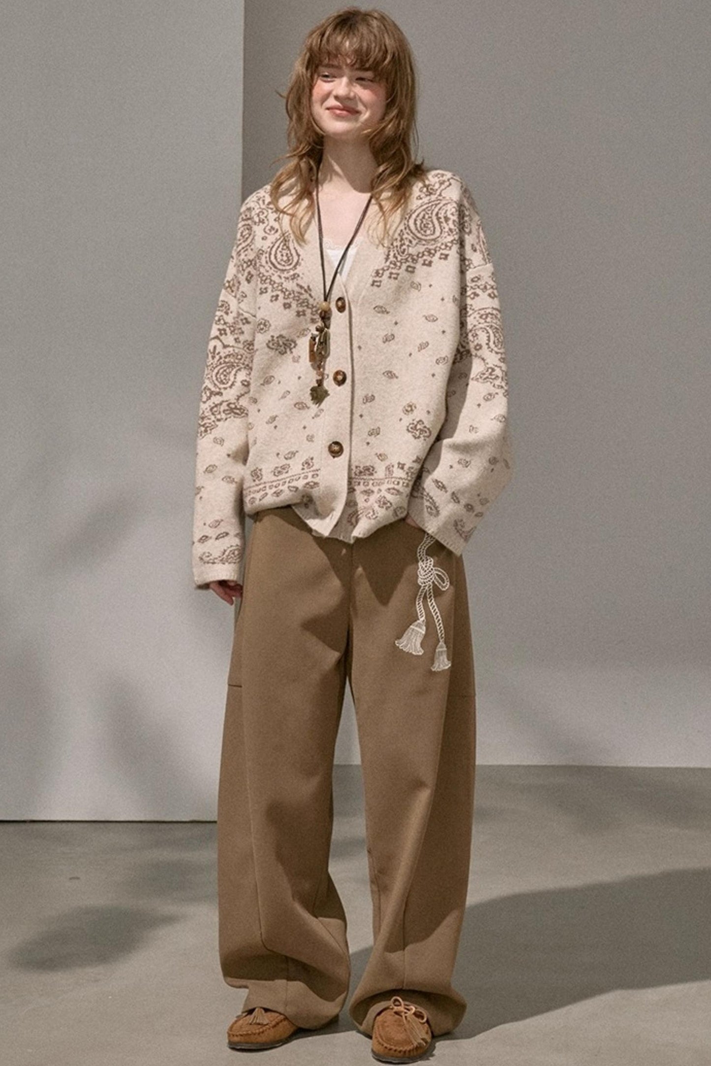 Premium V-Neck Knit Cardigan