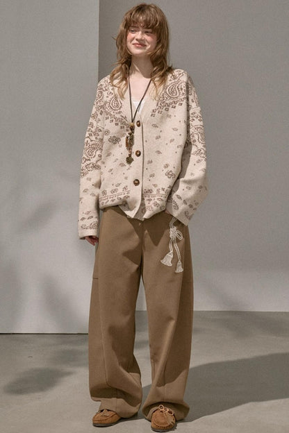 Premium V-Neck Knit Cardigan