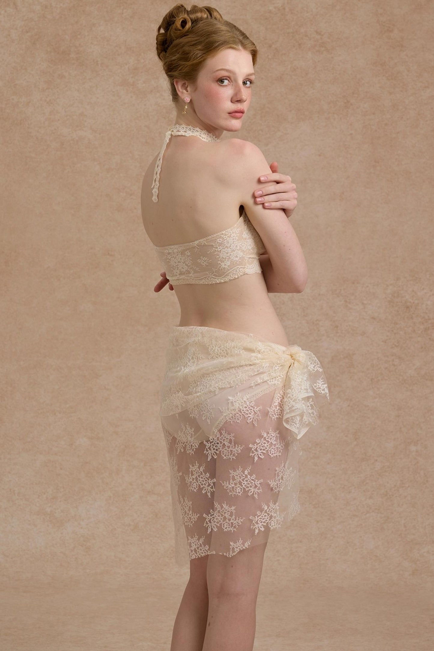 French Lace Halterneck Top